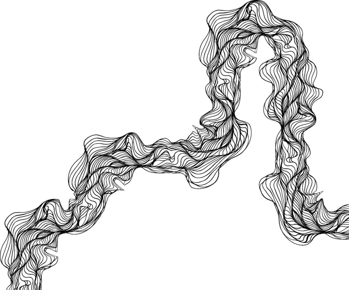 Abstract flowing lines representing gentle body movement paths through space